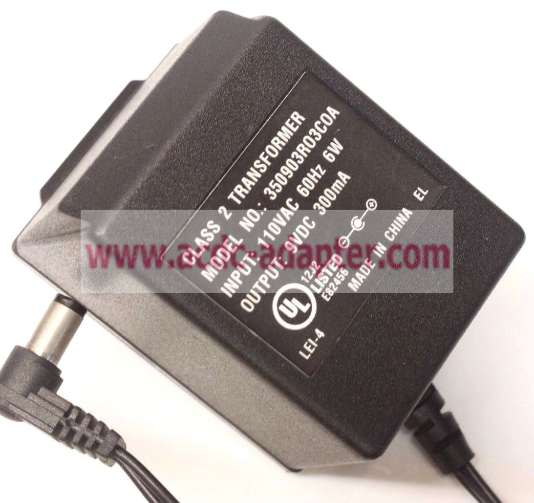 Genuine 350903R03C0A AC Power Adapter Charger 9V DC 300mA Class 2 Transformer - Click Image to Close